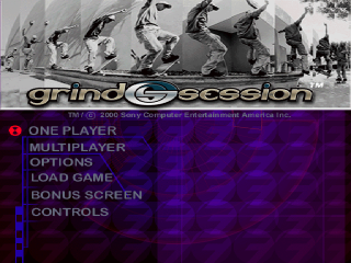 Grind Session title screen for Playstation